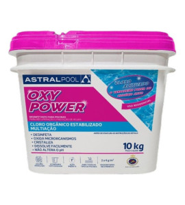 Balde De Cloro Para Piscina 10kg Multiação 5 Em 1 Oxy Power